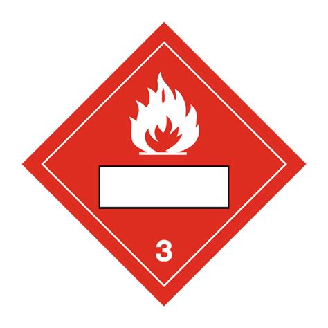 Flammable White Text Box 3 Sign | PVC Safety Signs