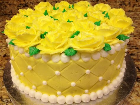 Yellow Roses Birthday Cake - CakeCentral.com