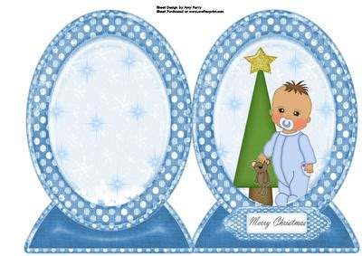 Baby Boy Snow Globe Card - CUP454815_983 | Craftsuprint