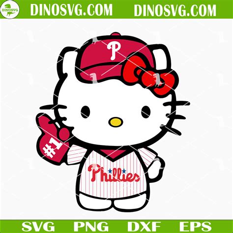 Hello Kitty Philadelphia Phillies SVG, Sanrio White Cat Phillies ...