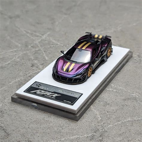 Ferrari F8 Tributo Mansory F8XX Purple Chameleon 1:64 Resin Model by ...