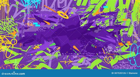 Trendy Abstract Colorful Urban Futuristic Hip-Hop Graffiti Street Art Style Vector Background ...