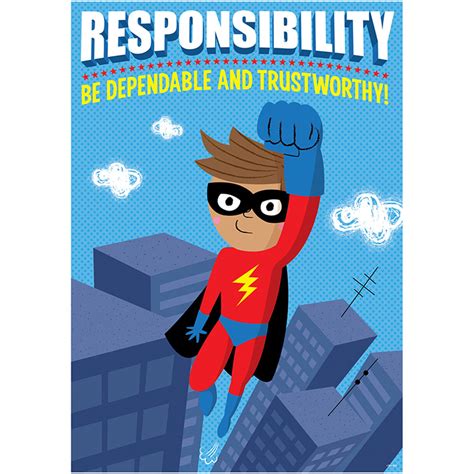 Responsibility Superhero Poster Inspire U - CTP7280 | Creative Teaching Press