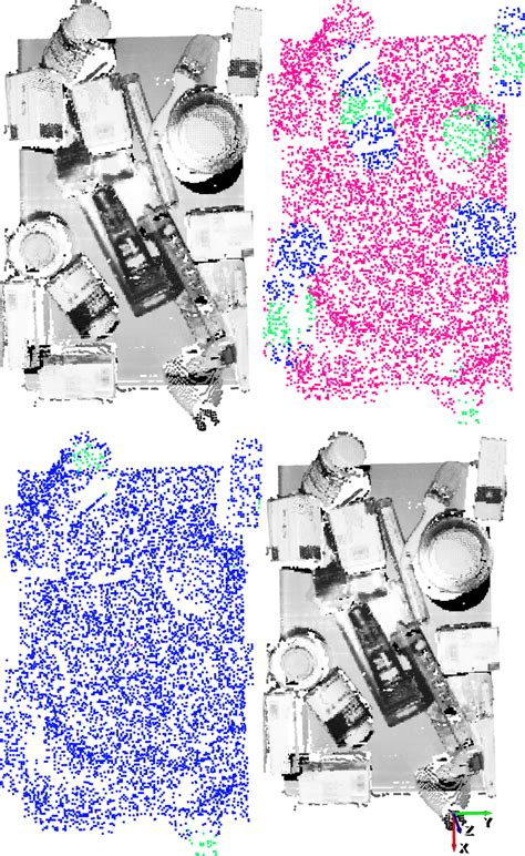 Gripper result example for n = 4. Top-left: point cloud of the scene ...