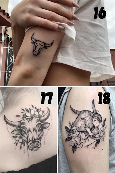 33 Stunningly Strong Taurus Tattoo Ideas - Tattoo Glee