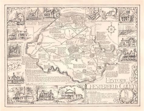 Historic Chesterfield County.: Geographicus Rare Antique Maps