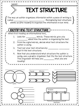 Informational Text Structures: 5th Grade Guided Notes | TpT