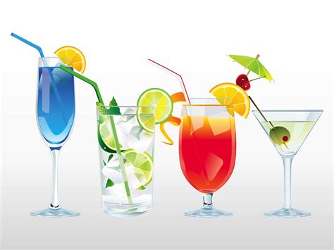 18 Drinks Icon Vector Free Images - Cocktails and Drinks Clip Art Free, Vector Cocktail Drink ...