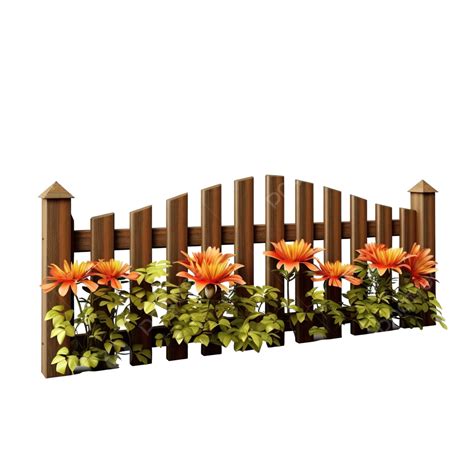 Garden Fence 3d Illustration, 3d, Farm, Farming PNG Transparent Image ...