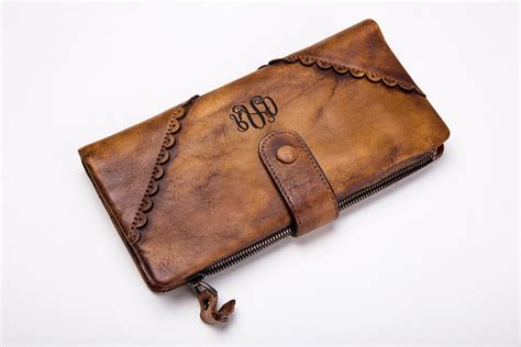 Personalized Womens Wallet leather wallet by JBKCookieCutter