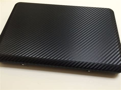 Black Carbon Fiber Laptop Skin Notebook Decal Vinyl Sticker Lid For up to 15" PC | eBay