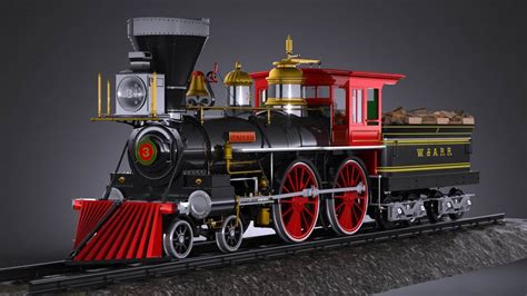 The General 4-4-0 Steam Locomotive 3D Model by SQUIR