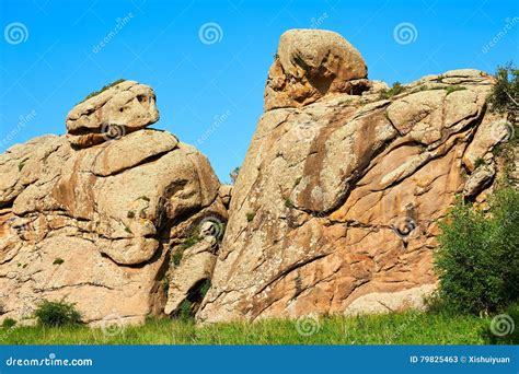 The two moorstone stock image. Image of boulder, landscape - 79825463