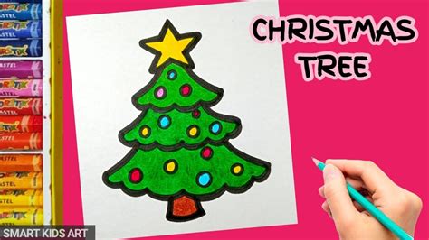 How To Draw Christmas Tree | Christmas Tree Drawing | Smart Kids Art ...