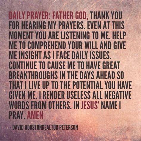 Daily Prayer | Everyday prayers, Prayer verses, Daily prayer