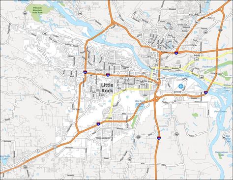 Map of Little Rock, Arkansas - GIS Geography