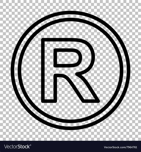 Registered trademark sign Royalty Free Vector Image