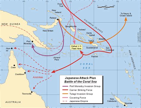 The Japanese plan to extend their Pacific control was to set up a base at Tulagi in the Solomons ...