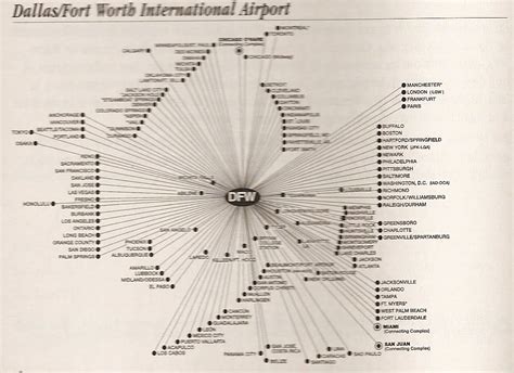 The Timetablist: American Airlines Hub Maps, 2002: Dallas/Fort Worth