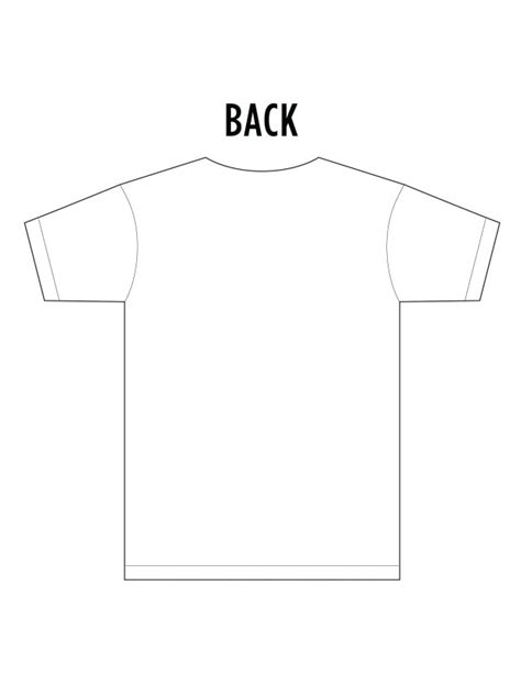 Blank T Shirt Outline Template New Free Outline Of A T Shirt Template ...