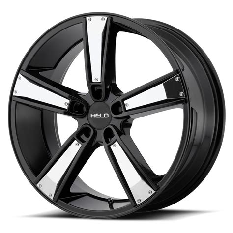 Helo Wheels HE899 - Satin Black w/Gloss Black & Chrome Inserts Rim Wheel Size 20x8.5 ...