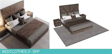 2633 Bed Sketchup Model by LAS Design Free Download