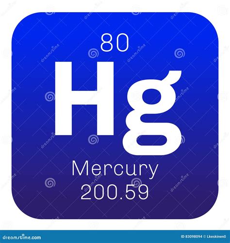 Mercury chemical element stock vector. Illustration of chemical - 83098094