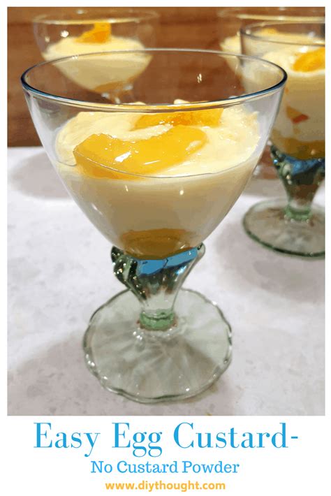 Easy Egg Custard- No Custard Powder Custard! - diy Thought