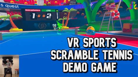 VR Sports Scramble Tennis Demo Game - Oculus Quest 2 Fitness Gameplay - YouTube