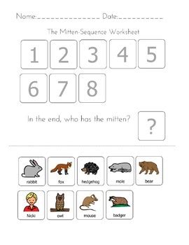 The Mitten-Sequencing Worksheet by Differently Abled Education | TPT