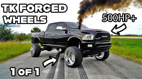 4th Gen Cummins Hood stack and New Forged Wheels ! TK FORGED - YouTube