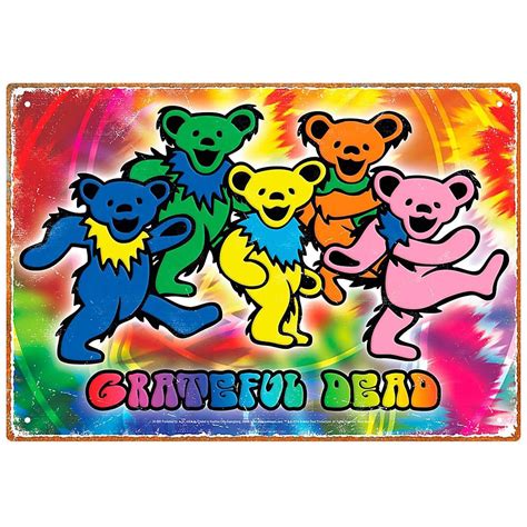 Hal Leonard Grateful Dead Bears Tin Sign - Walmart.com - Walmart.com