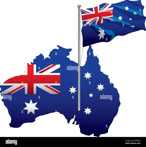 australian flag map Stock Vector Image & Art - Alamy