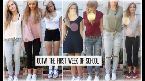 OOTW: THE FIRST WEEK OF SCHOOL // OUTFIT IDEAS - YouTube