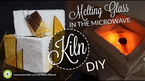 How to melting GLASS in microwave - KILN DIY - YouTube