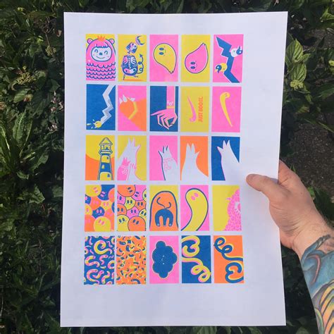 Some mini risograph prints! Really fun seeing the mixing of inks we ...