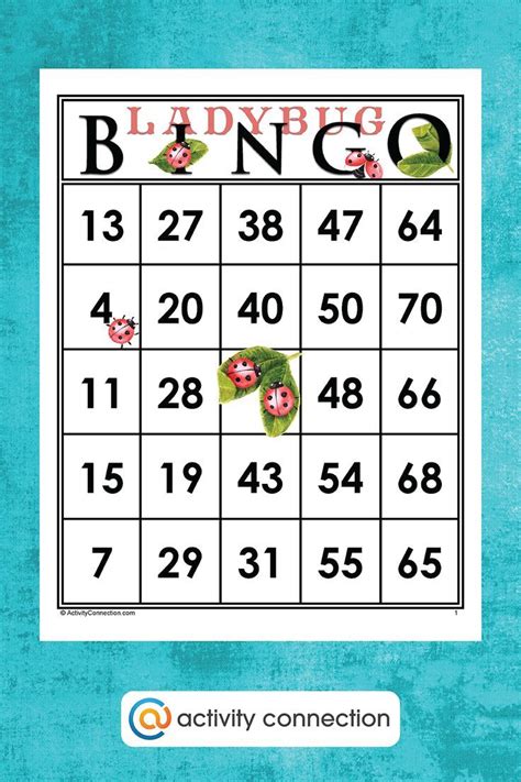 Ladybug Bingo - Games for Seniors from Activity Connection | Bingo ...