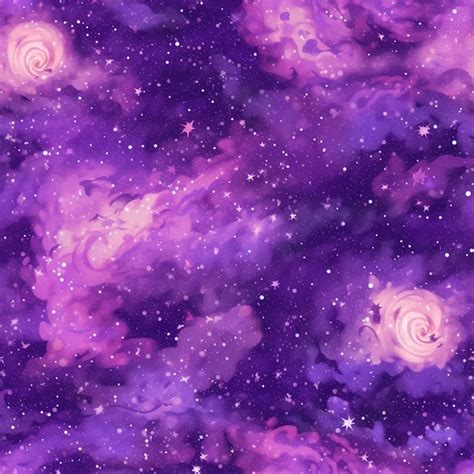 Premium AI Image | Purple and pink galaxy with stars and swirls in the sky generative ai