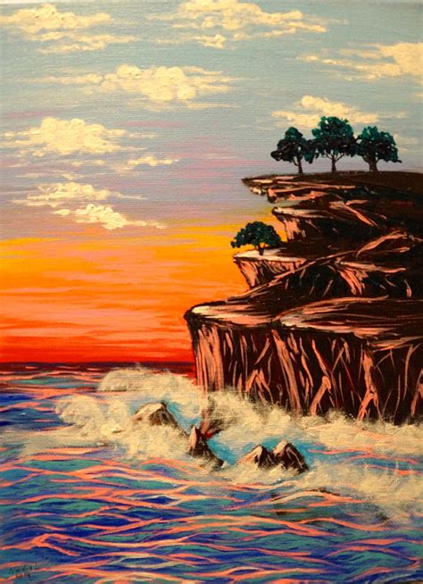 Sunset Island Painting by Nadia Nevala - Fine Art America