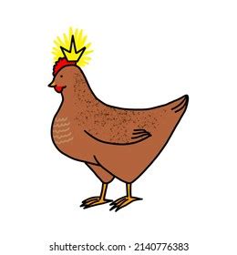 Color Illustration Chicken Crown Stock Illustration 2140776383 ...