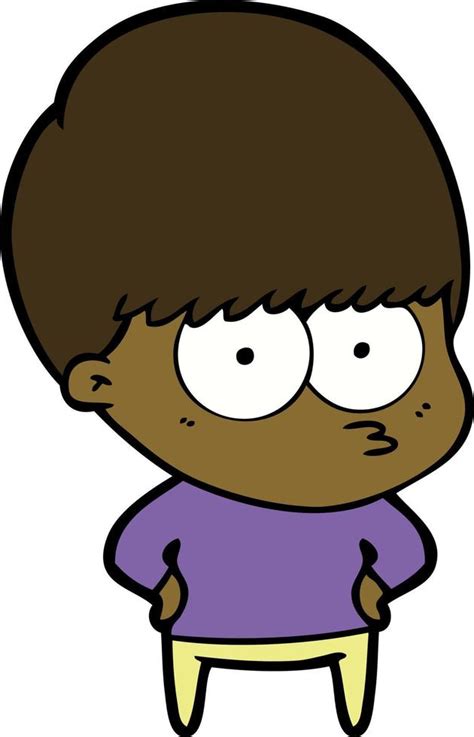 Cartoon suspicious boy 13548784 Vector Art at Vecteezy