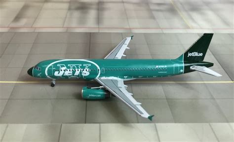 Aero Classic diecast model airplane JetBlue Airbus A320 JetBlue NY JETS ...