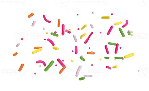 Colorful sprinkle falling 3d illustration 17223069 PNG