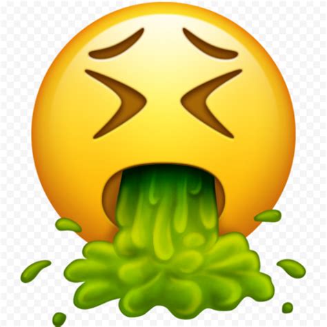 Green Emoji Has Fever With Thermometer In Mouth | Citypng