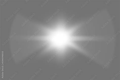 Flash, white light and digital lens flare isolated on png or ...