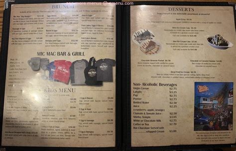 Online Menu of Mic Mac Bar & Grill Restaurant, Dartmouth, Nova Scotia ...