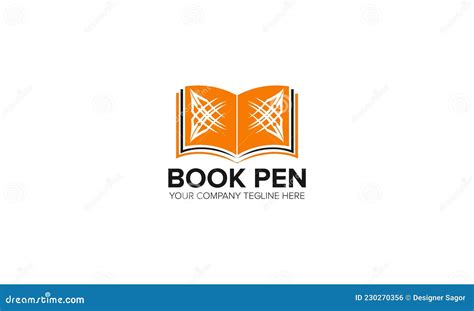 Unique Book Pen Logo Design Stock Vector - Illustration of template, graphic: 230270356