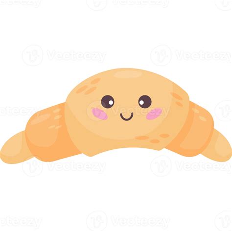 cute cartoon croissant 21053572 PNG