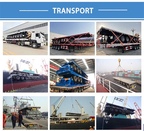 Sales High Quality Shipping Container Flatbed Trailer Dimensions Factory