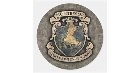 Montresor Coat of Arms Classic Round Sticker | Zazzle